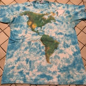 Vintage 90s Liquid Blue Globe Tee Shirt Size XL